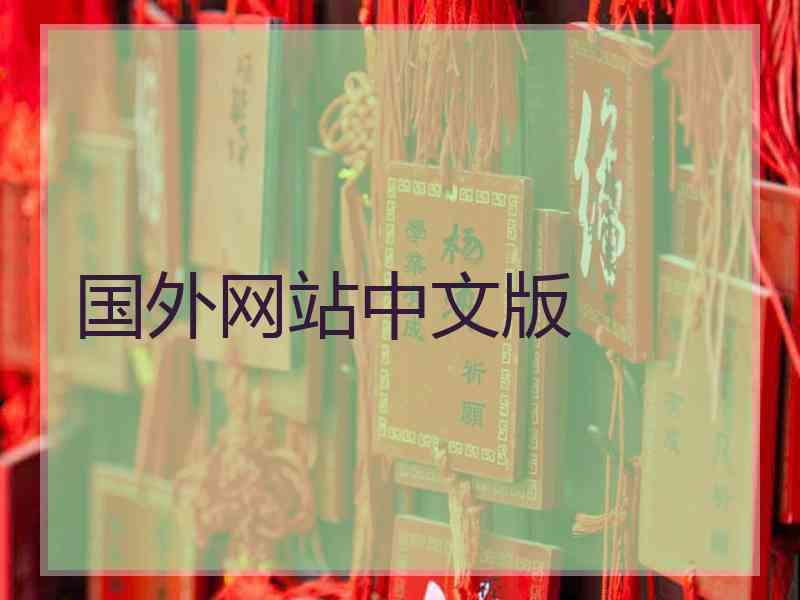 国外网站中文版