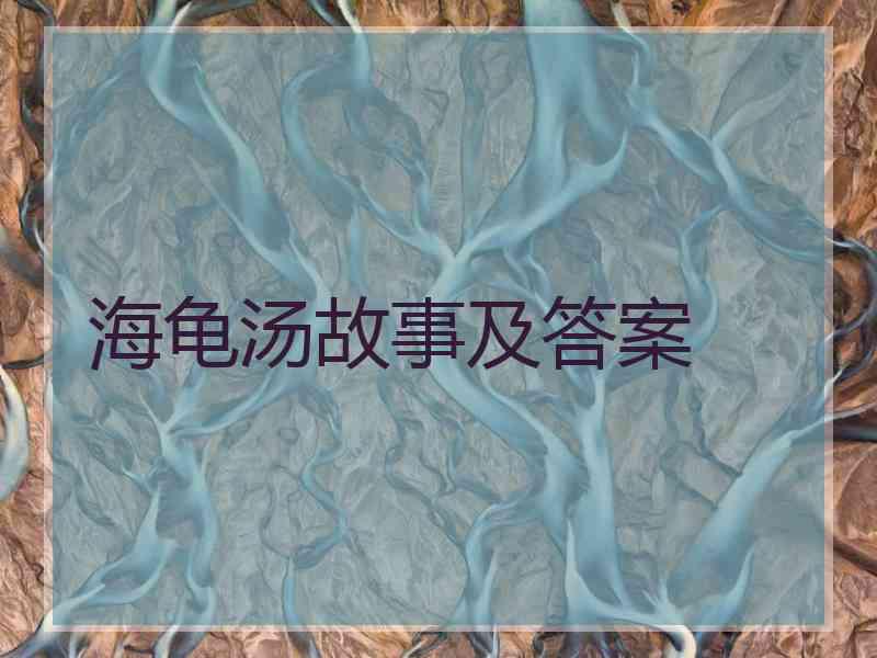 海龟汤故事及答案