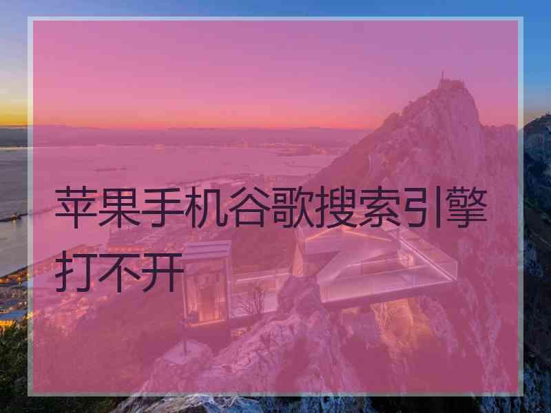 苹果手机谷歌搜索引擎打不开