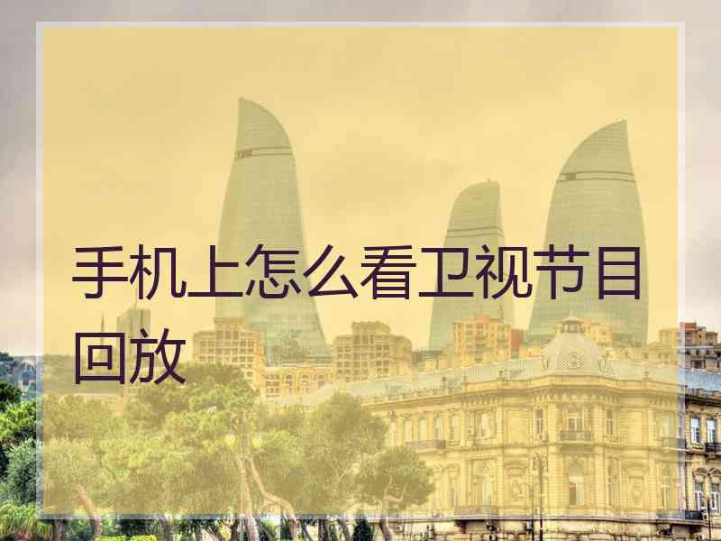 手机上怎么看卫视节目回放