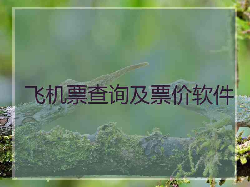 飞机票查询及票价软件