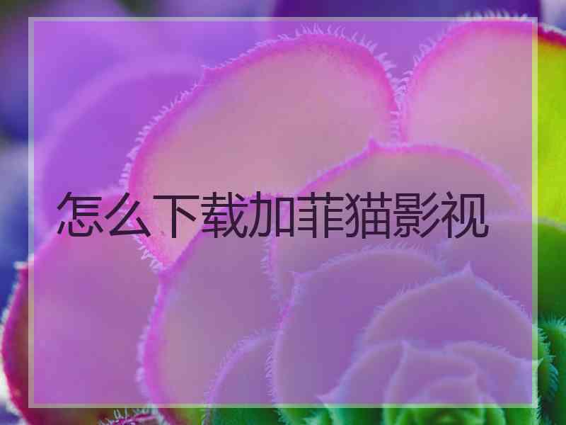 怎么下载加菲猫影视