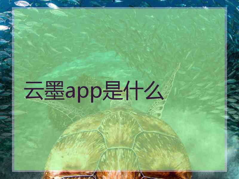 云墨app是什么