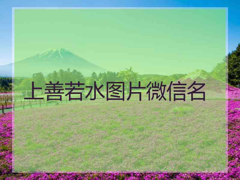 上善若水图片微信名