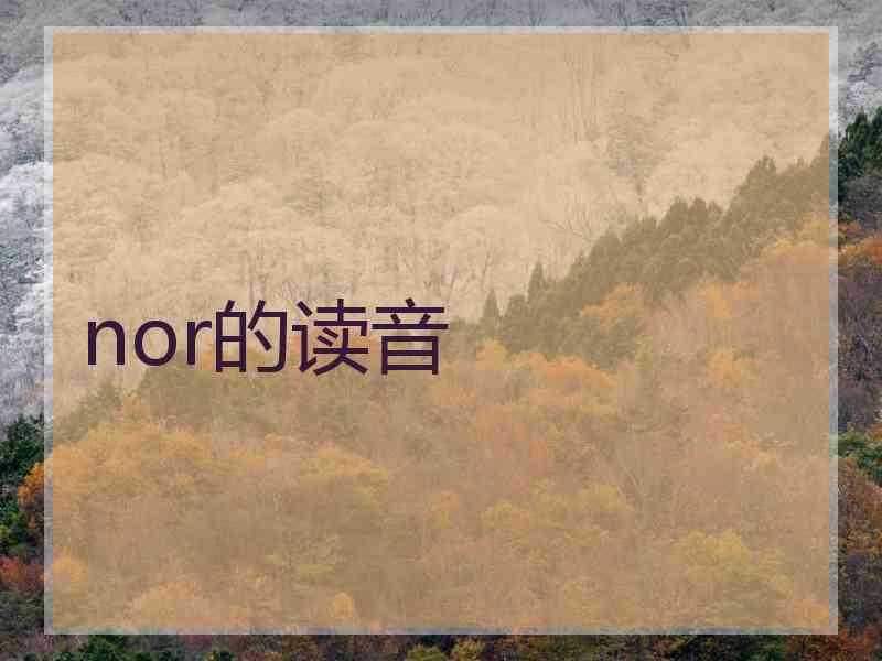 nor的读音