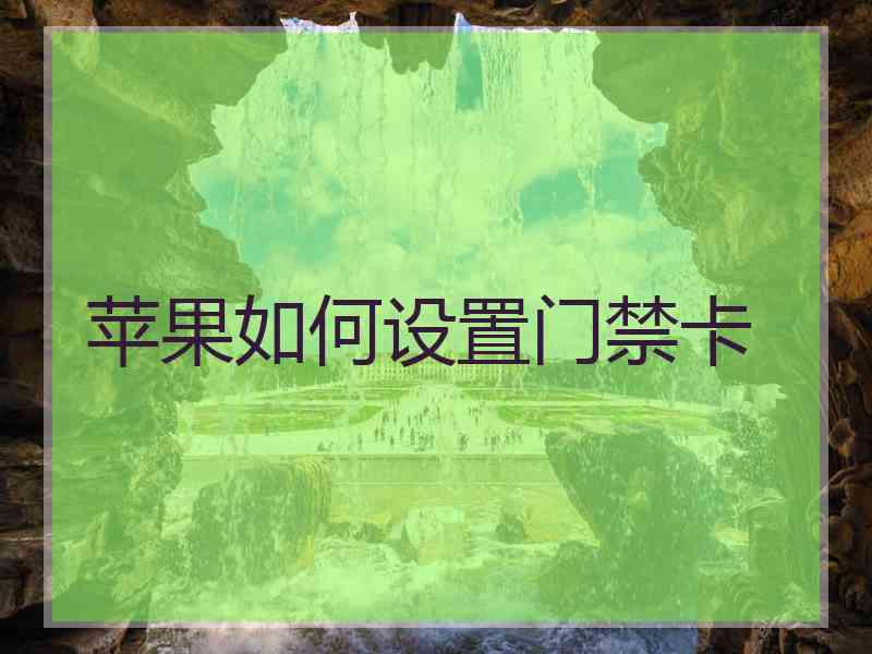苹果如何设置门禁卡