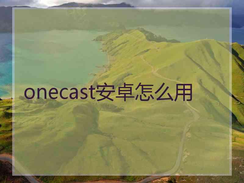 onecast安卓怎么用