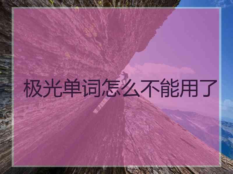 极光单词怎么不能用了