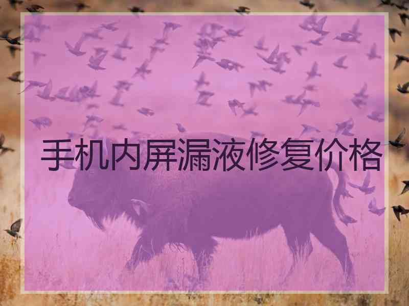手机内屏漏液修复价格