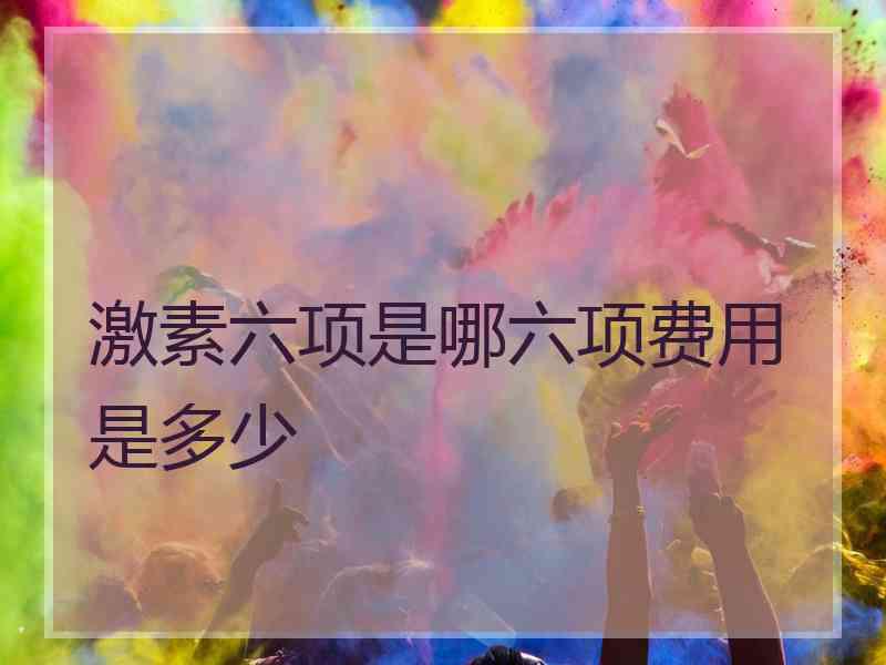 激素六项是哪六项费用是多少