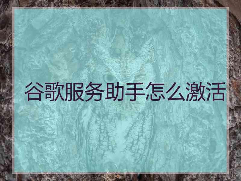 谷歌服务助手怎么激活