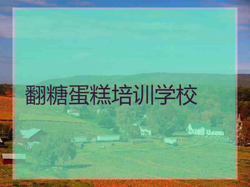 翻糖蛋糕培训学校