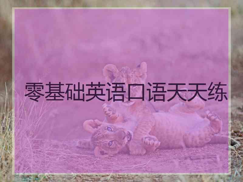 零基础英语口语天天练
