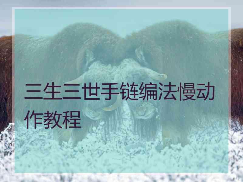 三生三世手链编法慢动作教程