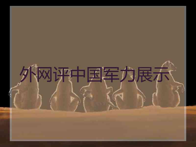 外网评中国军力展示
