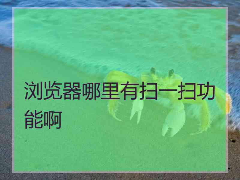 浏览器哪里有扫一扫功能啊