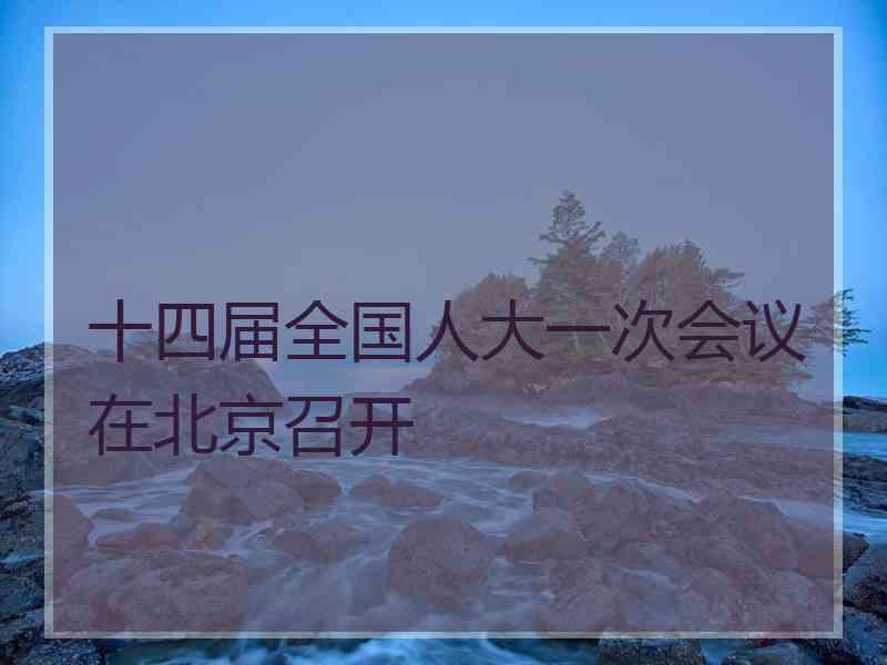 十四届全国人大一次会议在北京召开