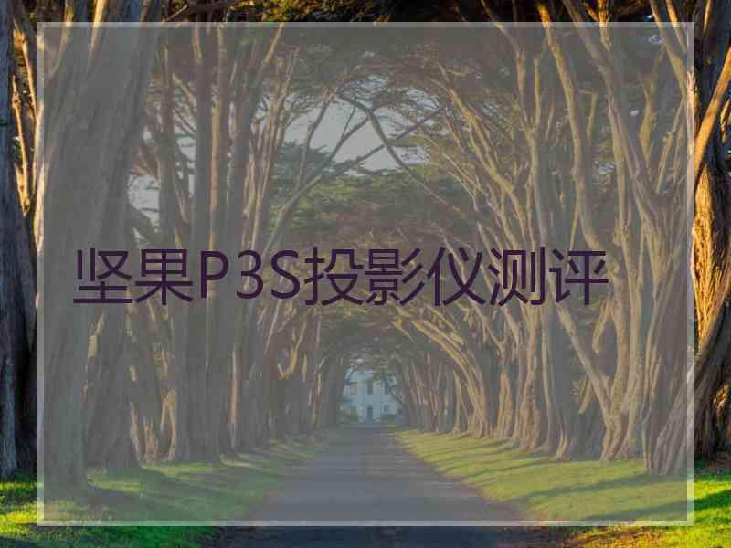 坚果P3S投影仪测评