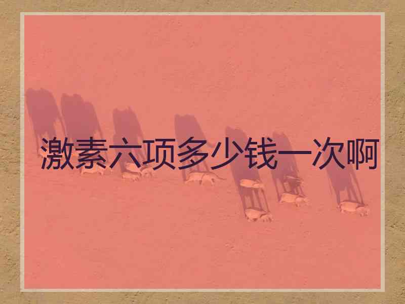 激素六项多少钱一次啊