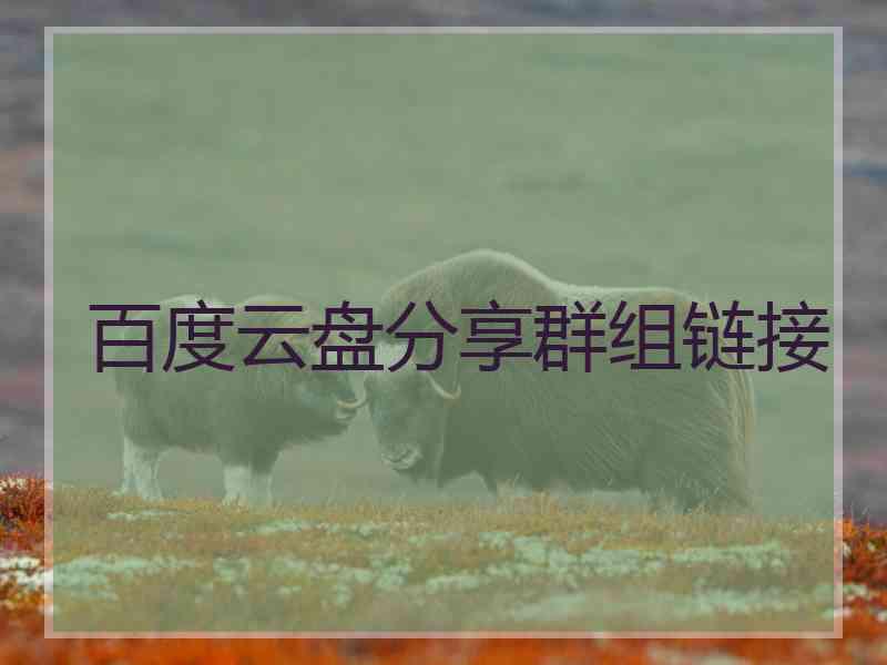 百度云盘分享群组链接