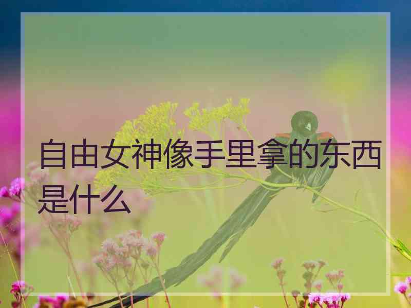 自由女神像手里拿的东西是什么