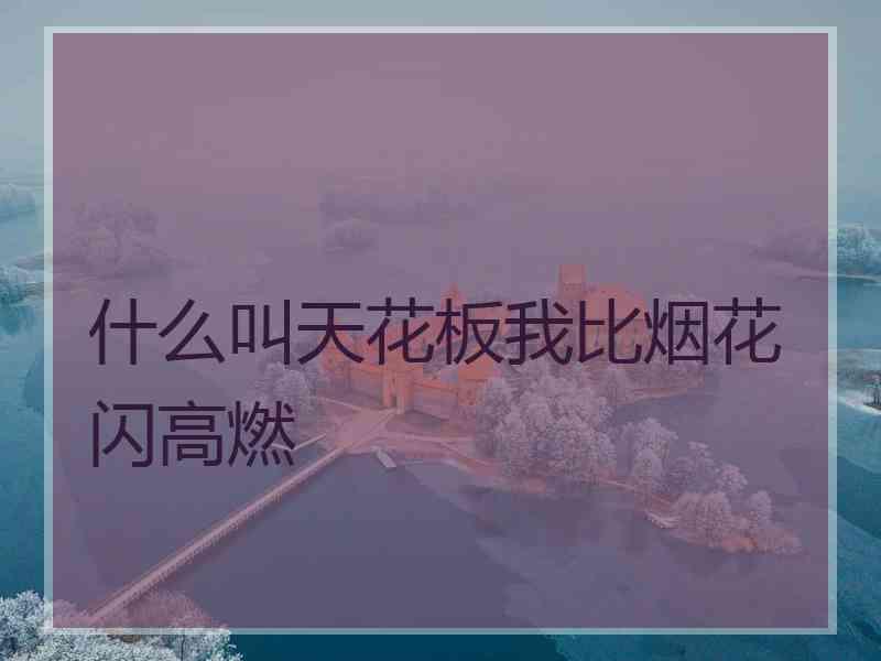 什么叫天花板我比烟花闪高燃