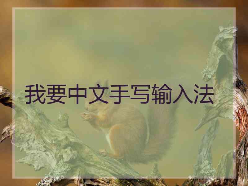 我要中文手写输入法