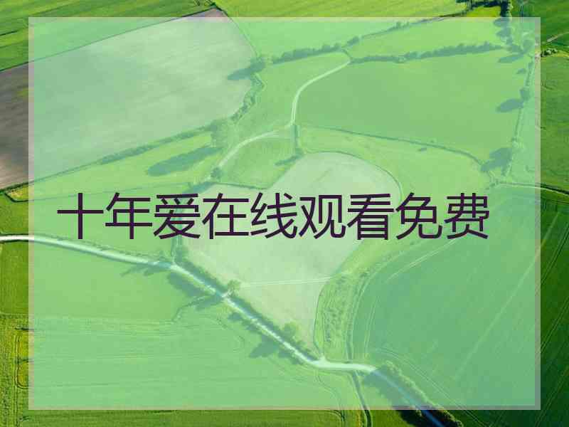 十年爱在线观看免费