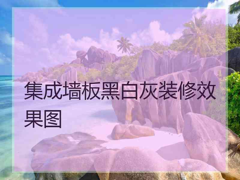 集成墙板黑白灰装修效果图