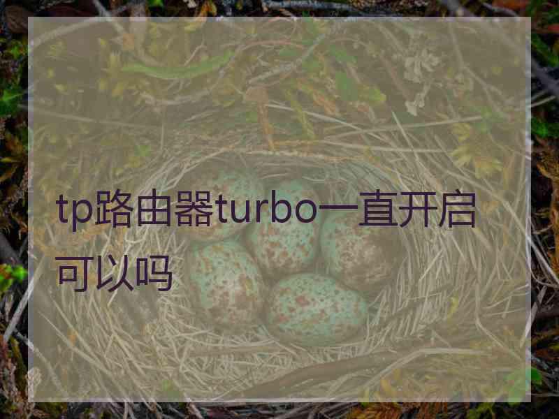 tp路由器turbo一直开启可以吗