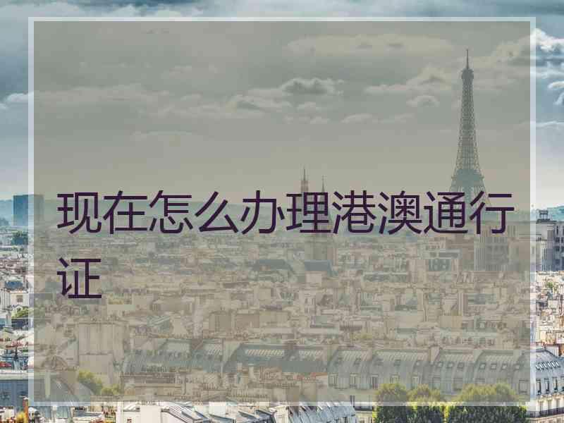 现在怎么办理港澳通行证