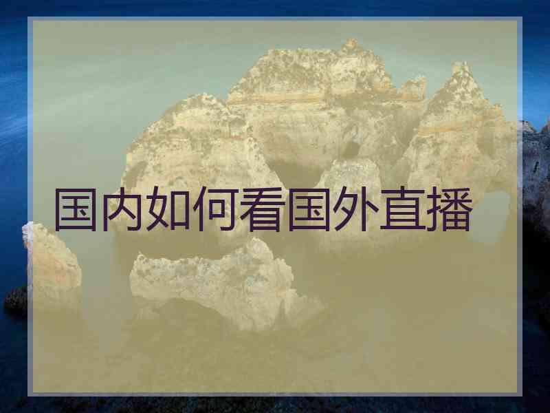 国内如何看国外直播