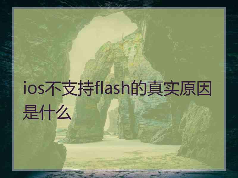 ios不支持flash的真实原因是什么