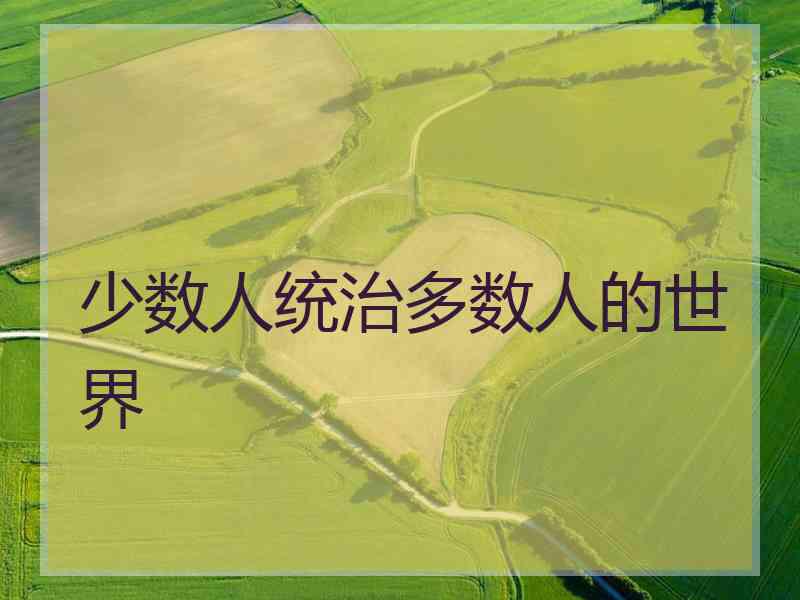 少数人统治多数人的世界