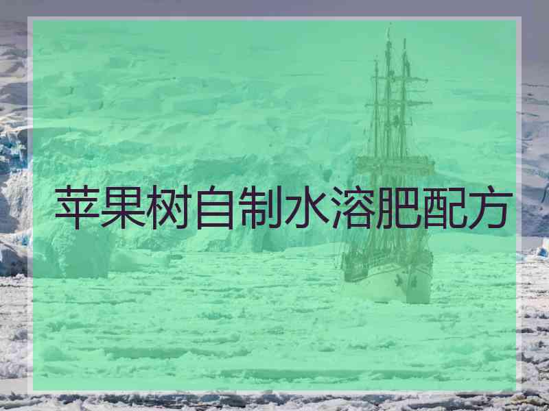 苹果树自制水溶肥配方