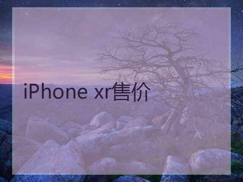 iPhone xr售价