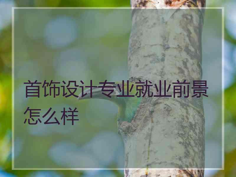 首饰设计专业就业前景怎么样