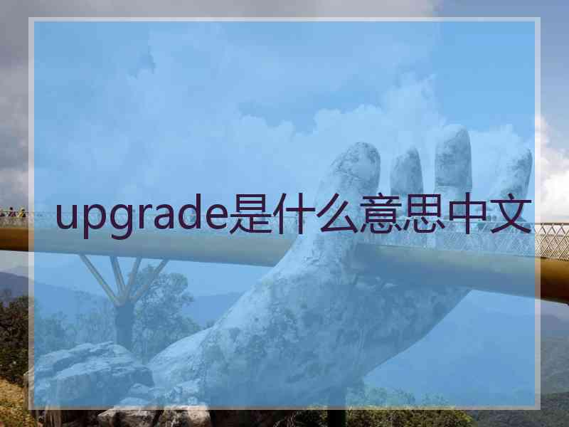 upgrade是什么意思中文