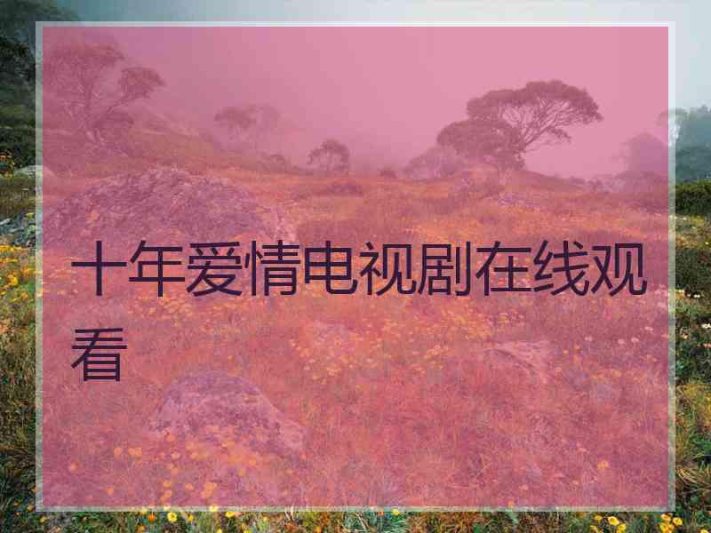十年爱情电视剧在线观看