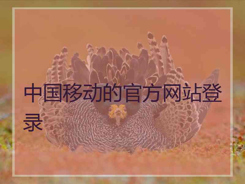 中国移动的官方网站登录