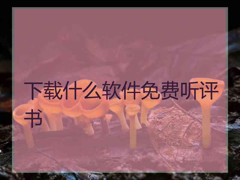 下载什么软件免费听评书