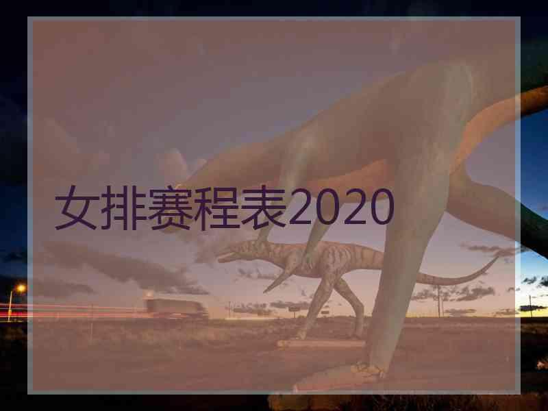 女排赛程表2020