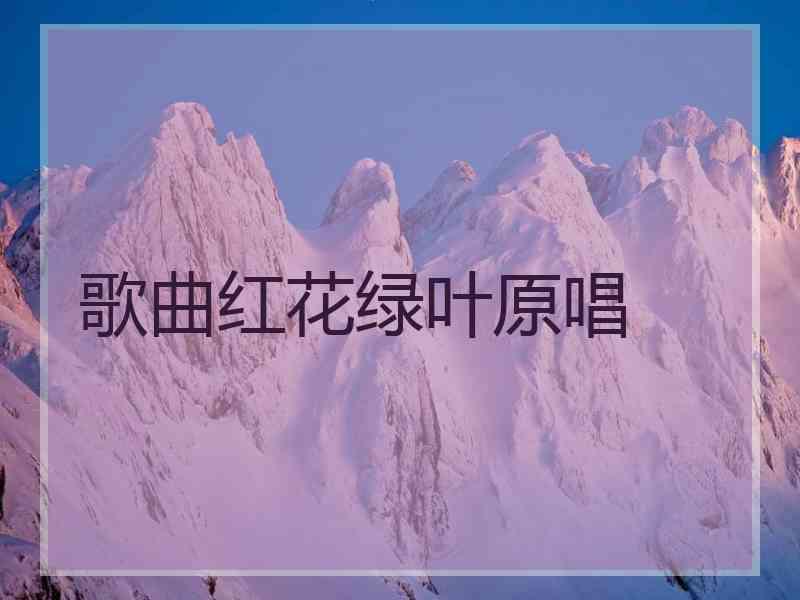 歌曲红花绿叶原唱