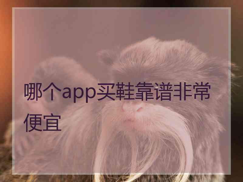 哪个app买鞋靠谱非常便宜