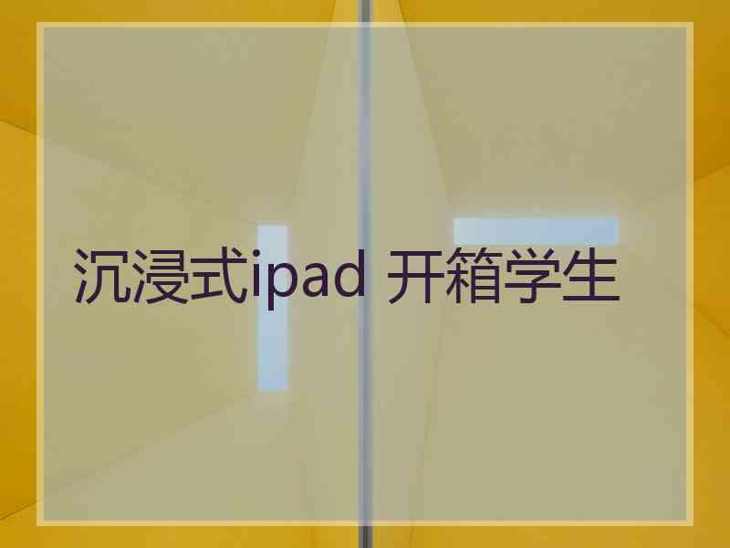 沉浸式ipad 开箱学生