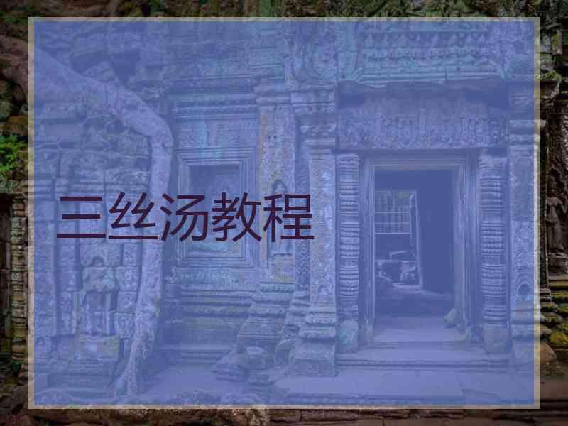 三丝汤教程