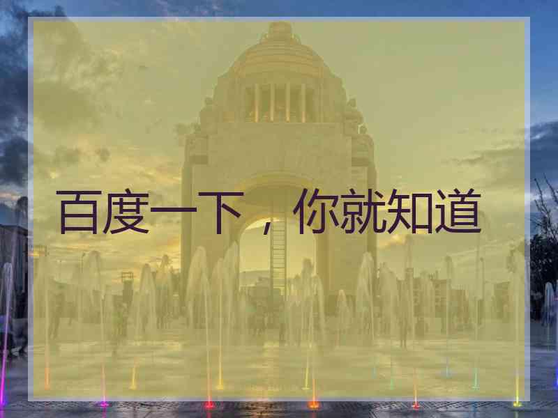 百度一下，你就知道