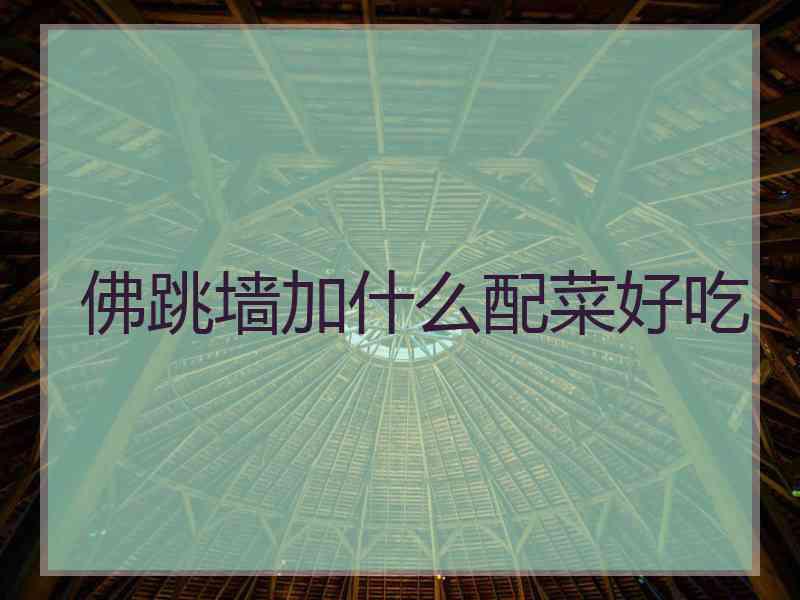 佛跳墙加什么配菜好吃