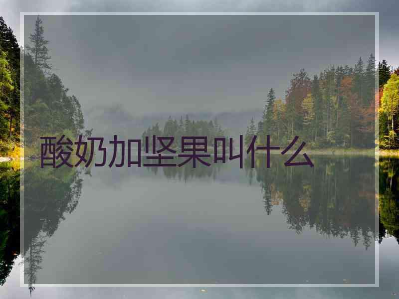 酸奶加坚果叫什么