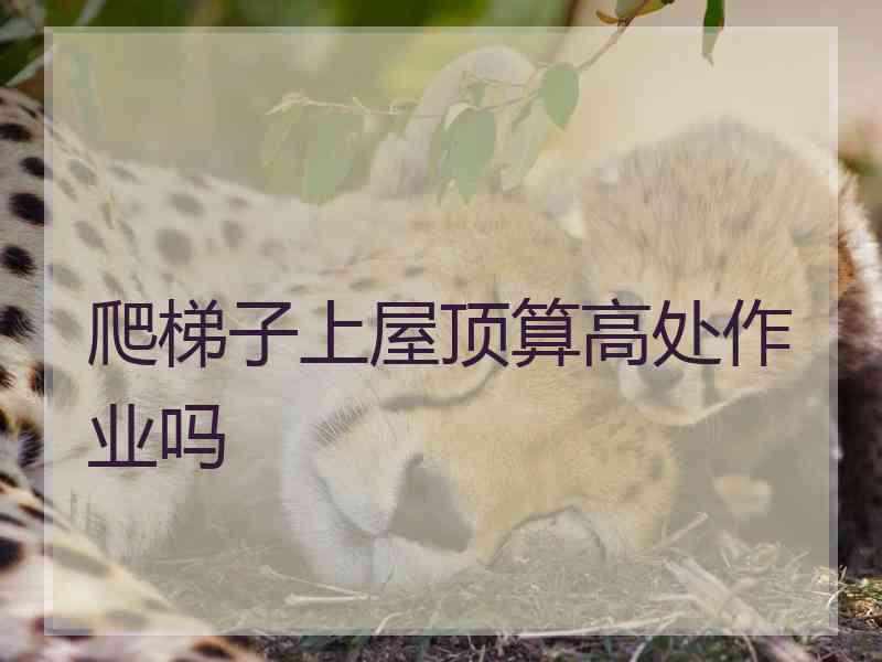 爬梯子上屋顶算高处作业吗